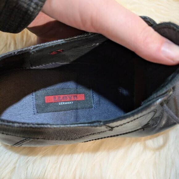 LLOYD Black Leather Derby Shoes Women Size 7 - Picture 9 of 10